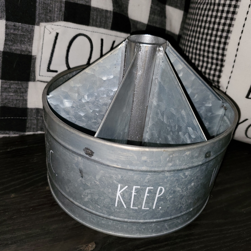Rae Dunn galvanized desk organizer